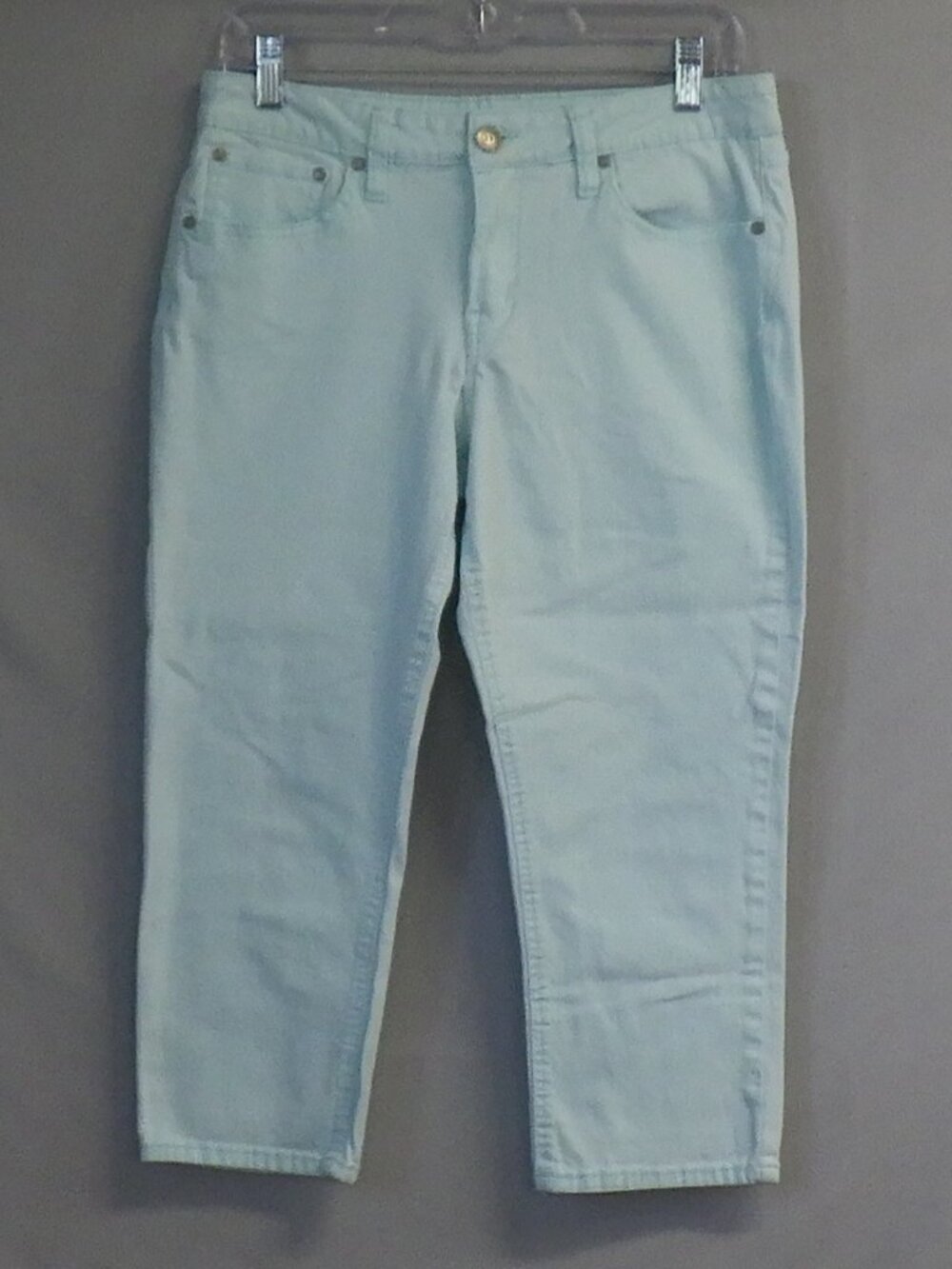 New Directions Mint Green Denim Capri A603